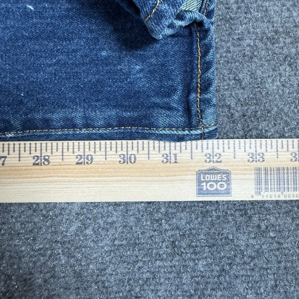 Levis 501 Jeans Mens 38x32 Blue Denim Straight Button Fly Medium Wash‎